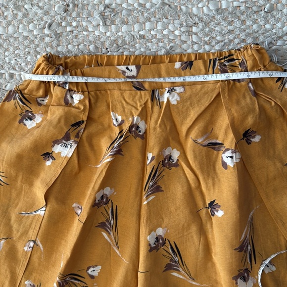 Bishop + Young Wide-Leg Pant / Swimsuit Cover Up Yellow Desert Zen Print Size XS - Picture 3 of 13